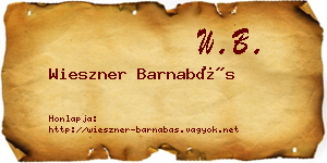 Wieszner Barnabás névjegykártya